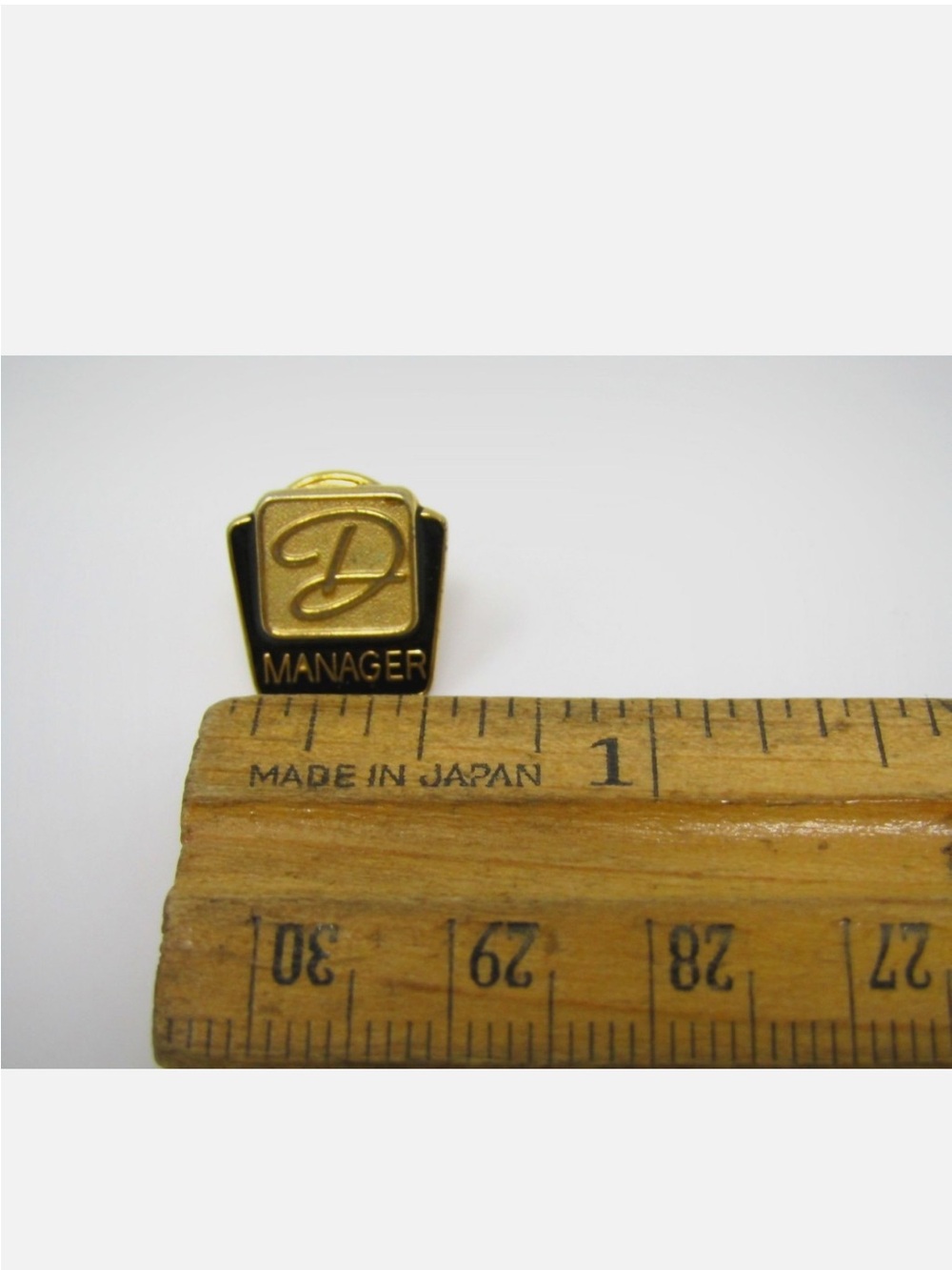 Vintage Gold and Black Manager hat Pin